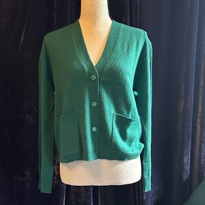 JCrew Jade Green Women's Cashmere Cardigan Sweater XS